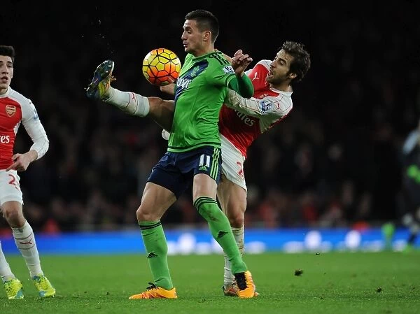 Flamini vs Tadic: Intense Arsenal vs Southampton Battle, Premier League 2015-16