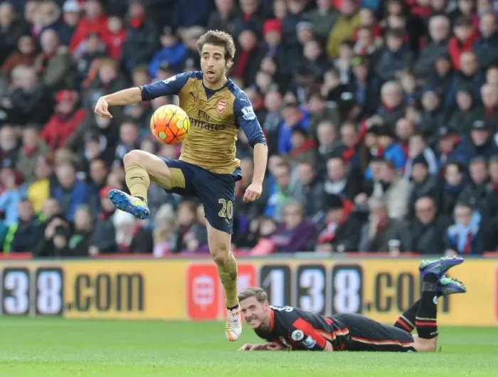 Framed Print : Focus on Flamini: Arsenal's Midfield Battle at Bournemouth, 2015-16 Premier League