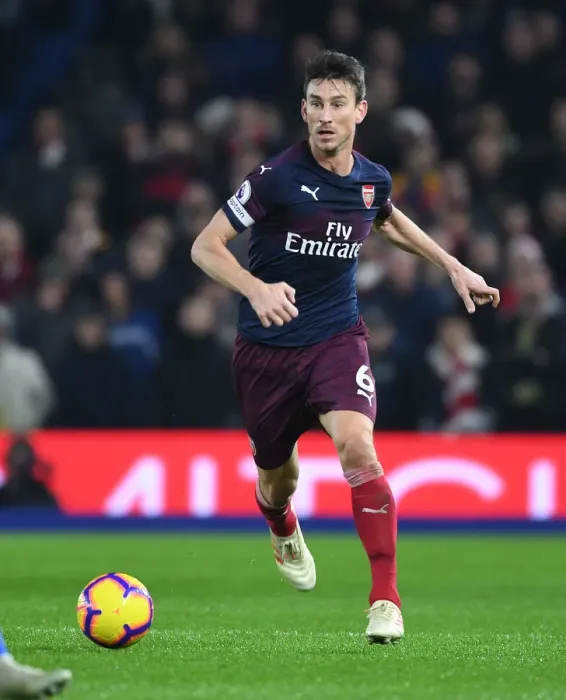 Framed Print : Focused Koscielny: Arsenal's Unyielding Defender vs. Brighton (December 2018)