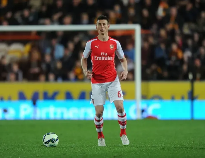 Framed Print : Focused Koscielny: Hull City vs Arsenal, Premier League 2014 / 15