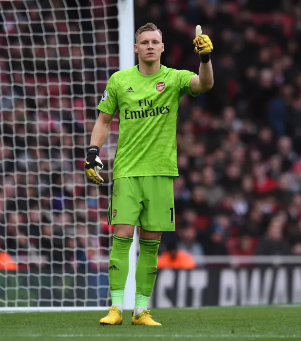 Framed Print : Focused Leno in Action: Arsenal vs West Ham United