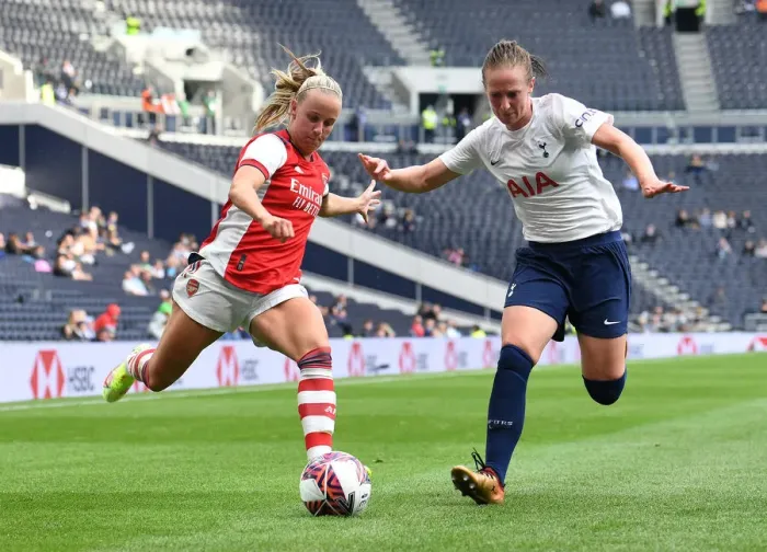 Framed Print : Football Rivals: Beth Mead vs. Kerys Harrop Clash at Tottenham Stadium