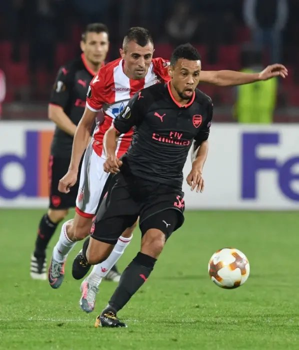 Framed Print : Francis Coquelin in Action: Arsenal vs. Red Star Belgrade, UEFA Europa League 2017-18 Framed Print : Francis Coquelin in Action: Arsenal vs. Red Star Belgrade, UEFA Europa League 2017-18
