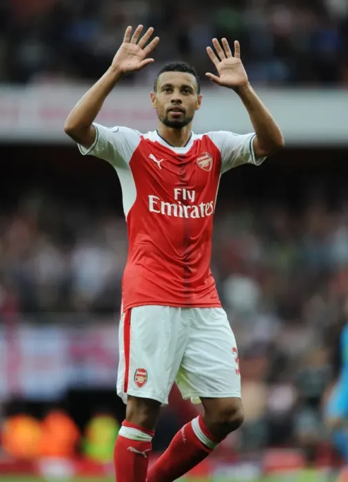 Framed Print : Francis Coquelin's Emotional Reaction After Arsenal's Win Against Southampton (2016-17)