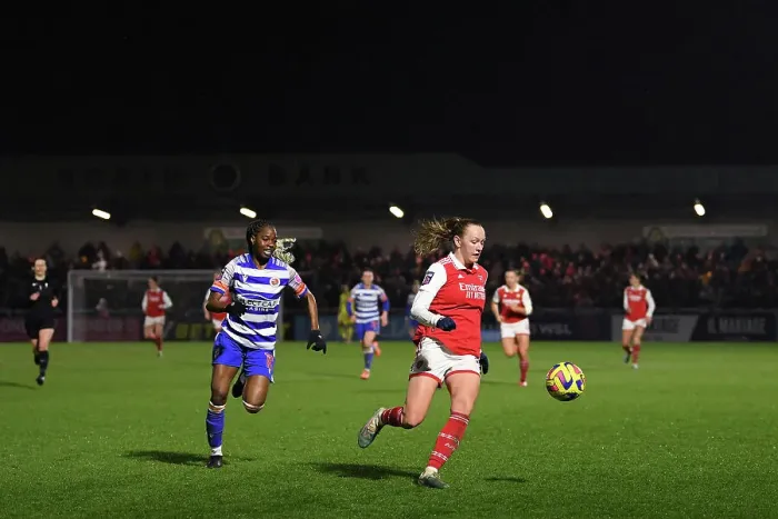 Framed Print : Frida Maanum's Radiant Performance: Arsenal Women Dominate Reading in FA Women's Super League