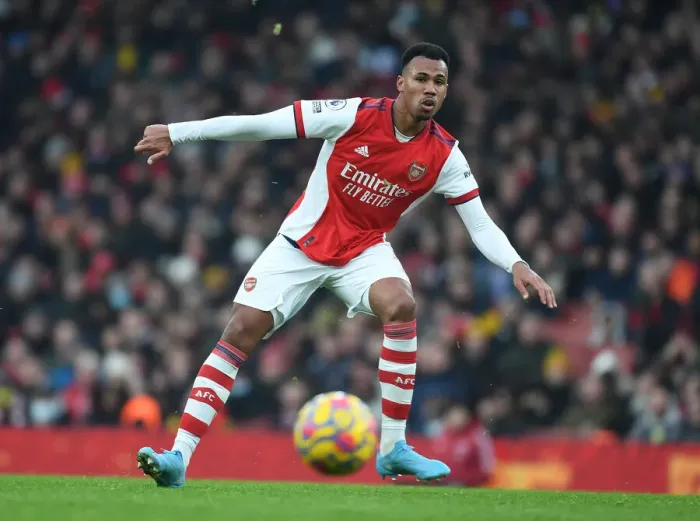 Framed Print : Gabriel in Action: Arsenal vs Burnley, Premier League 2021-22 Framed Print : Gabriel in Action: Arsenal vs Burnley, Premier League 2021-22