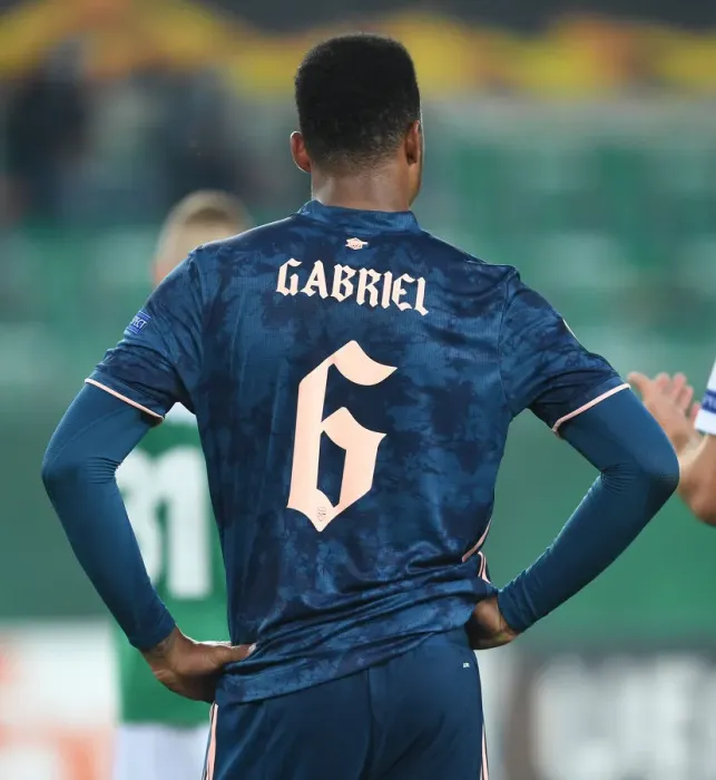 Framed Print : Gabriel in Action: Arsenal vs Rapid Vienna, UEFA Europa League 2020-21 Framed Print : Gabriel in Action: Arsenal vs Rapid Vienna, UEFA Europa League 2020-21