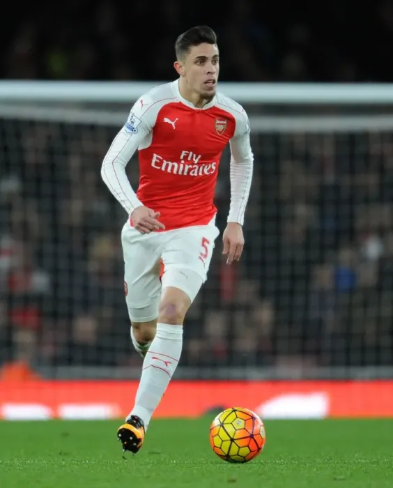 Framed Print : Gabriel in Action: Arsenal vs Southampton, Premier League 2015-16