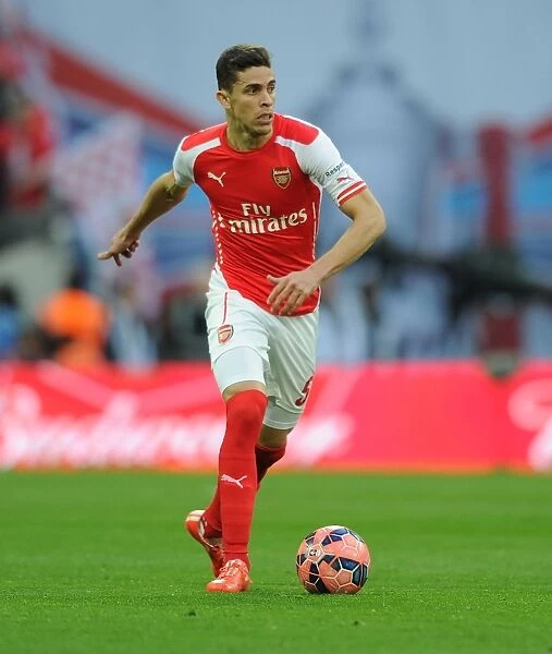 Gabriel in Action: Arsenal's FA Cup Semi-Final Battle at Wembley Stadium