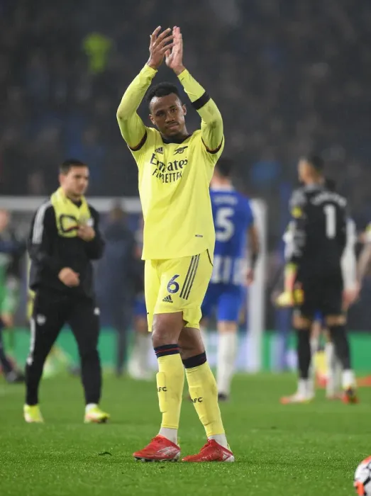 Framed Print : Gabriel Applauds Arsenal Fans: Brighton & Hove Albion vs Arsenal, Premier League 2021-22 Framed Print : Gabriel Applauds Arsenal Fans: Brighton & Hove Albion vs Arsenal, Premier League 2021-22