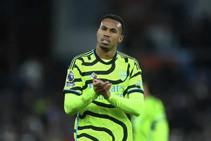 Framed Print : Gabriel of Arsenal Applauds Fans After Aston Villa's Premier League Victory (Aston Villa vs Arsenal 2023-24) Framed Print : Gabriel of Arsenal Applauds Fans After Aston Villa's Premier League Victory (Aston Villa vs Arsenal 2023-24)