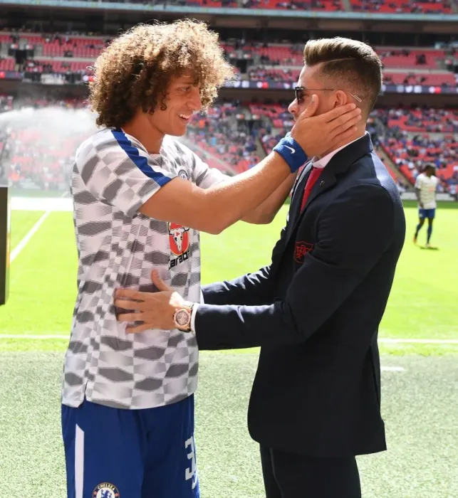 Framed Print : Gabriel and David Luiz: A Pre-Season Rivalry - Arsenal vs. Chelsea, FA Community Shield 2017-18