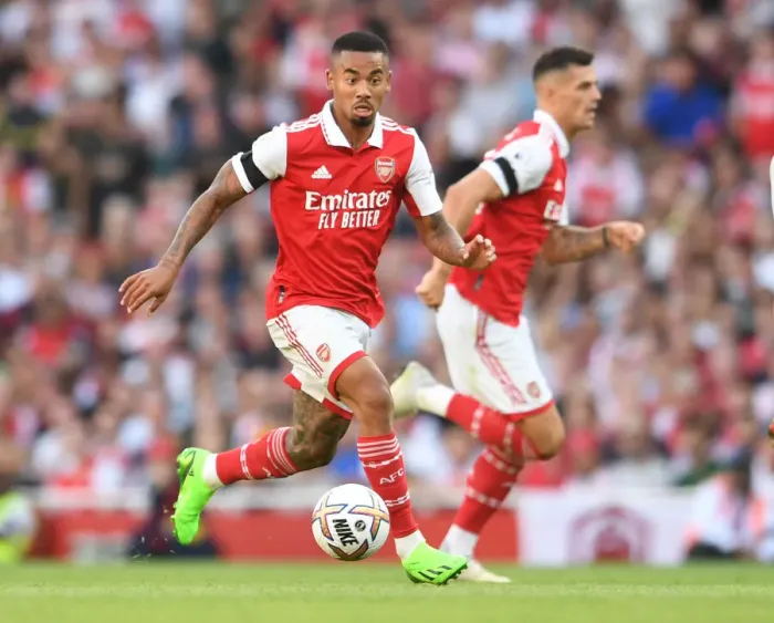 Framed Print : Gabriel Jesus in Action: Arsenal Takes on Fulham in the 2022-23 Premier League