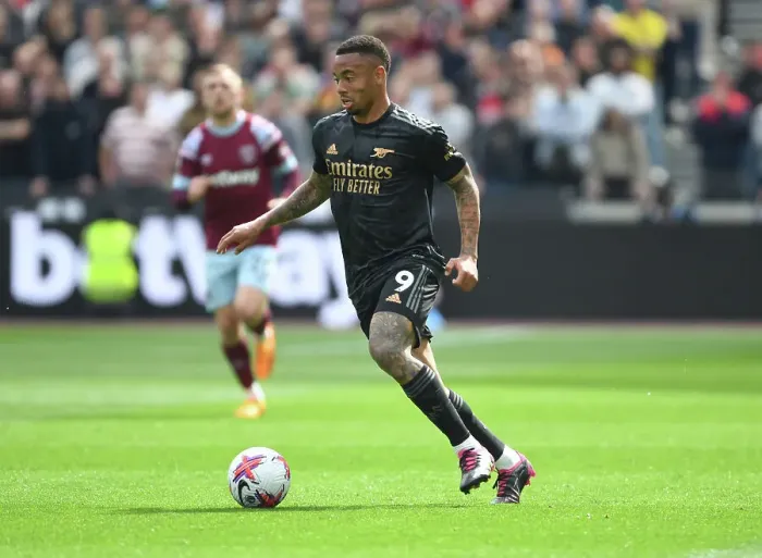 Framed Print : Gabriel Jesus in Action: Arsenal vs. West Ham United, Premier League 2022-23 Framed Print : Gabriel Jesus in Action: Arsenal vs. West Ham United, Premier League 2022-23
