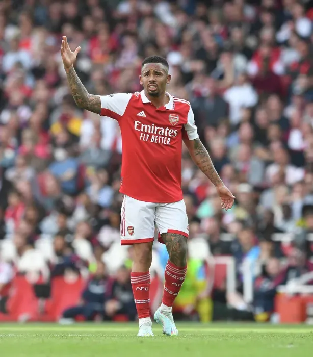 Framed Print : Gabriel Jesus in Action: Arsenal vs. Brighton & Hove Albion (2022-23)
