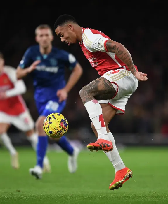 Framed Print : Gabriel Jesus in Action: Arsenal vs. West Ham United, Premier League 2023-24 Framed Print : Gabriel Jesus in Action: Arsenal vs. West Ham United, Premier League 2023-24