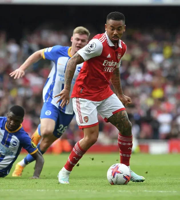 Framed Print : Gabriel Jesus in Action: Arsenal vs Brighton & Hove Albion, Premier League 2022-23