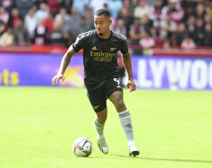 Framed Print : Gabriel Jesus in Action: Brentford vs Arsenal, Premier League 2022-23