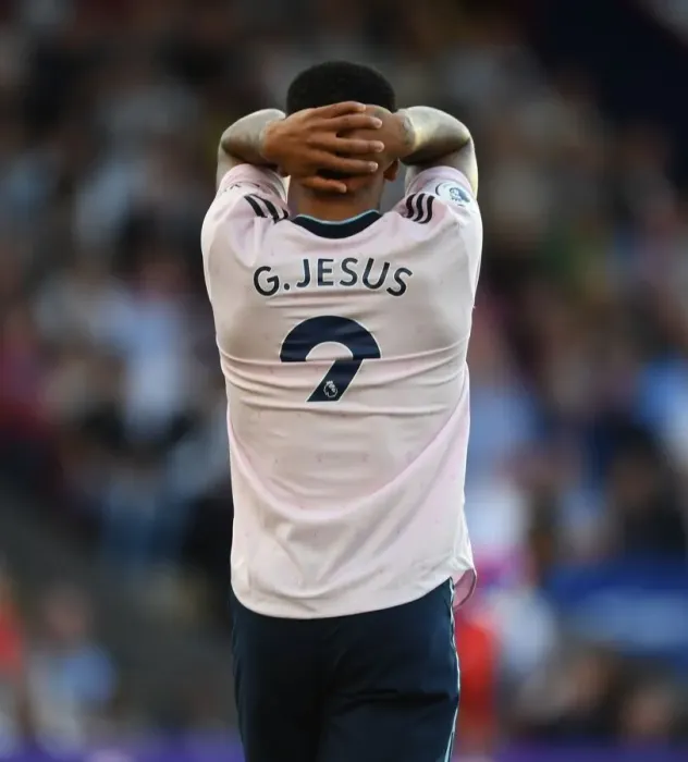 Framed Print : Gabriel Jesus in Action: Crystal Palace vs. Arsenal, Premier League 2022-23