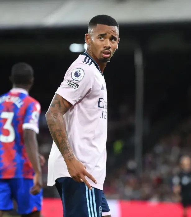 Framed Print : Gabriel Jesus in Action: Crystal Palace vs. Arsenal, Premier League 2022-23