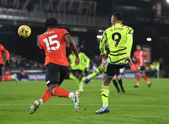 Framed Print : Gabriel Jesus Assists Arsenal's Third Goal: Luton Town vs. Arsenal (Premier League 2023-24) Framed Print : Gabriel Jesus Assists Arsenal's Third Goal: Luton Town vs. Arsenal (Premier League 2023-24)