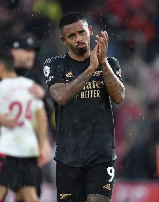 Framed Print : Gabriel Jesus Celebrates with Arsenal Fans after Southampton Victory, 2022-23 Premier League Framed Print : Gabriel Jesus Celebrates with Arsenal Fans after Southampton Victory, 2022-23 Premier League