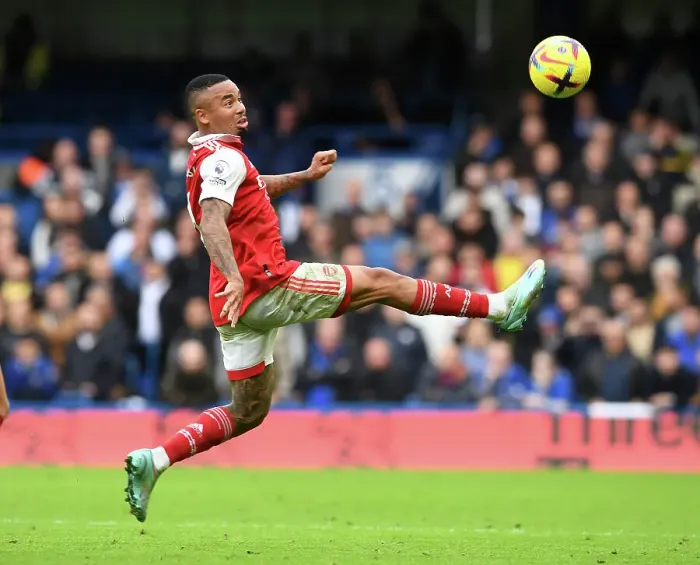 Framed Print : Gabriel Jesus Faces Off Against Chelsea: Arsenal vs. Chelsea, Premier League 2022-23
