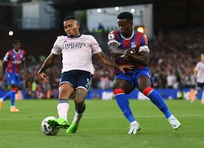 Framed Print : Gabriel Jesus Faces Off Against Marc Guehi: Crystal Palace vs. Arsenal, Premier League 2022-23 Framed Print : Gabriel Jesus Faces Off Against Marc Guehi: Crystal Palace vs. Arsenal, Premier League 2022-23