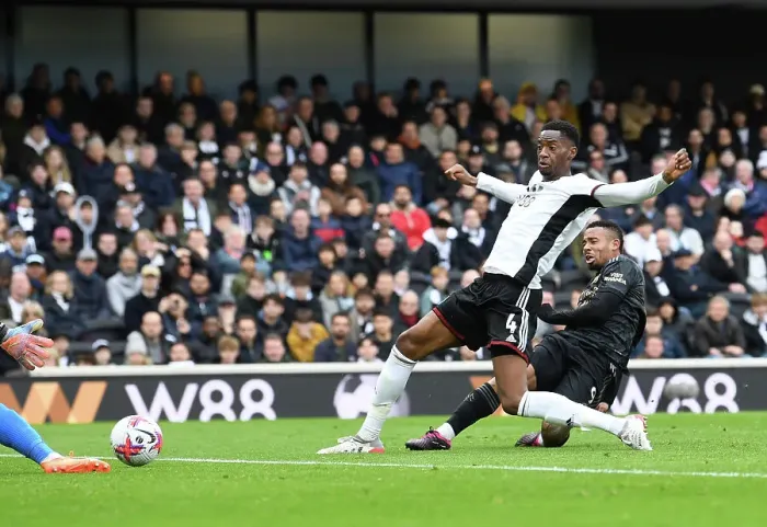 Framed Print : Gabriel Jesus Faces Off Against Tosin Adarabioyo: Fulham vs. Arsenal, Premier League 2022-23 Framed Print : Gabriel Jesus Faces Off Against Tosin Adarabioyo: Fulham vs. Arsenal, Premier League 2022-23