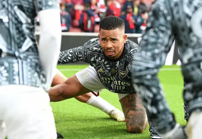 Framed Print : Gabriel Jesus Gears Up: Arsenal's Star Forward Prepares for Arsenal vs Crystal Palace, Premier League 2023-24 Framed Print : Gabriel Jesus Gears Up: Arsenal's Star Forward Prepares for Arsenal vs Crystal Palace, Premier League 2023-24