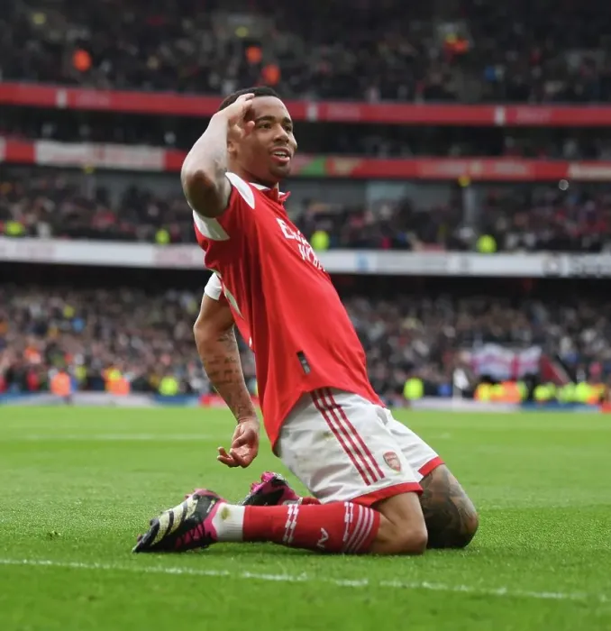 Framed Print : Gabriel Jesus Hat-Trick: Arsenal Edges Past Leeds United 3-2