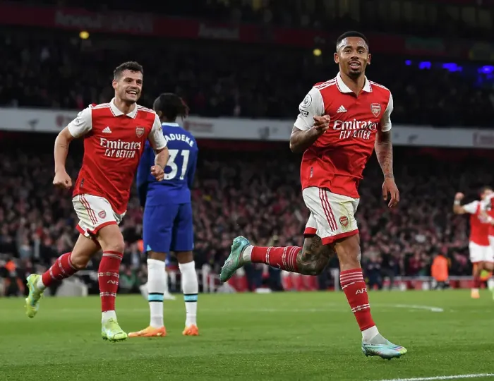 Framed Print : Gabriel Jesus Hat-trick: Arsenal's Unforgettable Victory over Chelsea in the 2022-23 Premier League
