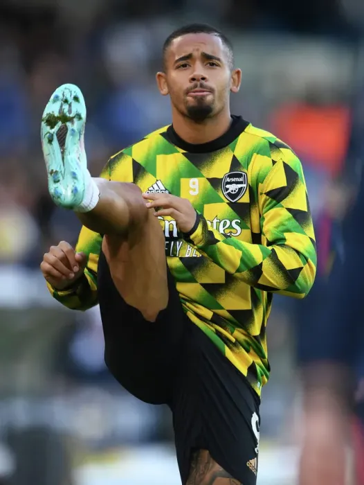 Framed Print : Gabriel Jesus Prepares: Leeds United vs. Arsenal, Premier League 2022-23 Framed Print : Gabriel Jesus Prepares: Leeds United vs. Arsenal, Premier League 2022-23