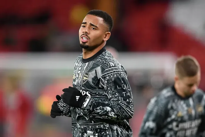 Framed Print : Gabriel Jesus Prepares for Liverpool vs Arsenal Clash (Premier League 2023-24) Framed Print : Gabriel Jesus Prepares for Liverpool vs Arsenal Clash (Premier League 2023-24)