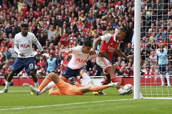 Gabriel Jesus Scores Arsenal's Second Goal: Arsenal FC vs. Tottenham Hotspur, Premier League 2022-23