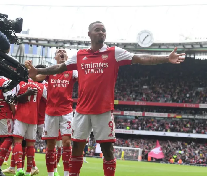 Framed Print : Gabriel Jesus Scores the Decisive Goal: Arsenal's Triumph over Tottenham in the 2022-23 Premier League Framed Print : Gabriel Jesus Scores the Decisive Goal: Arsenal's Triumph over Tottenham in the 2022-23 Premier League