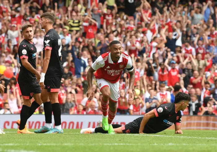Framed Print : Gabriel Jesus Scores Fifth Goal: Arsenal's Emirates Cup Victory over Sevilla Framed Print : Gabriel Jesus Scores Fifth Goal: Arsenal's Emirates Cup Victory over Sevilla