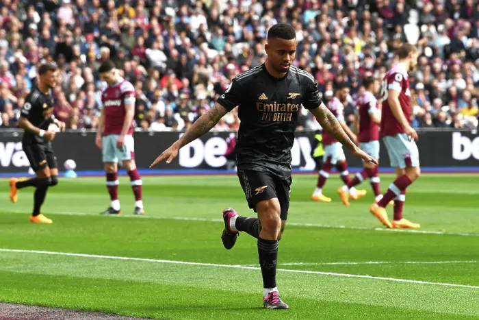 Framed Print : Gabriel Jesus Scores First Arsenal Goal: Arsenal's Victory Over West Ham United, London 2023