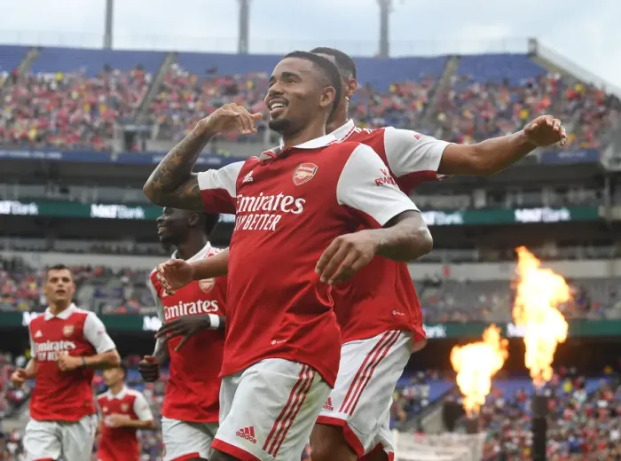 Framed Print : Gabriel Jesus Scores First Arsenal Goal: Pre-Season Win Against Everton (2022) Framed Print : Gabriel Jesus Scores First Arsenal Goal: Pre-Season Win Against Everton (2022)