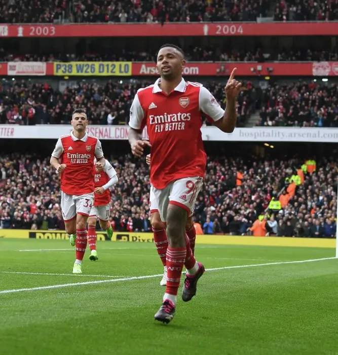 Framed Print : Gabriel Jesus Scores First Goal for Arsenal: Arsenal 1-0 Leeds United, Premier League 2022-23