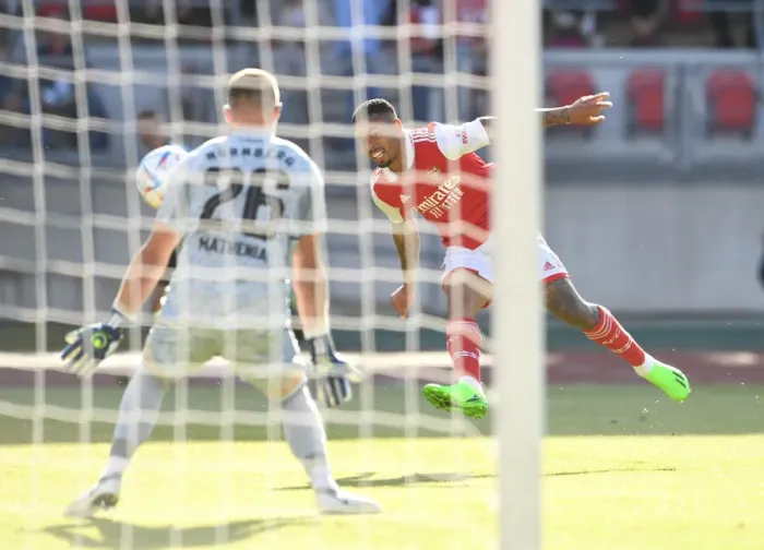 Framed Print : Gabriel Jesus Scores First Goal: Arsenal Tops 1. FC Nürnberg in Pre-Season Friendly