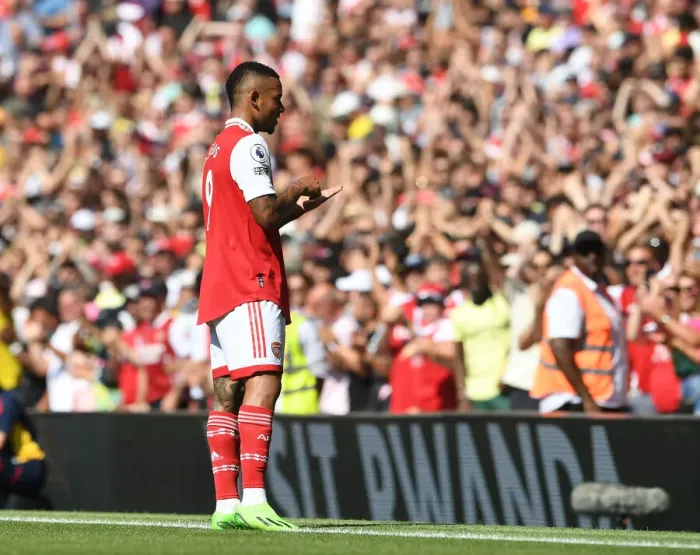 Framed Print : Gabriel Jesus Scores First Goal: Arsenal's Winning Start to 2022-23 Season vs Leicester City Framed Print : Gabriel Jesus Scores First Goal: Arsenal's Winning Start to 2022-23 Season vs Leicester City