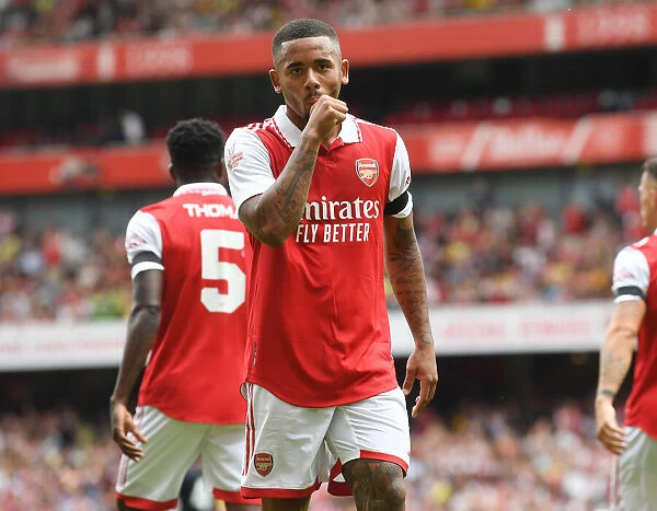 Gabriel Jesus Scores the Second: Arsenal Takes the Lead against Sevilla in Emirates Cup