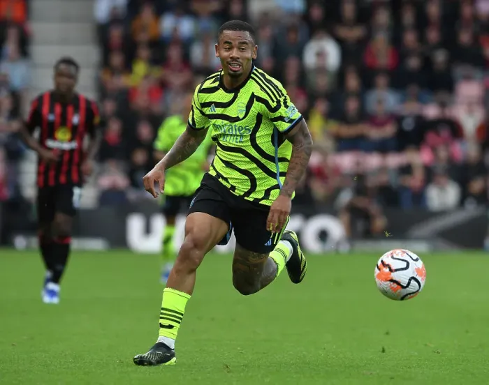 Framed Print : Gabriel Jesus Shines: Arsenal's Brilliant Forward Leads Premier League Win vs. AFC Bournemouth (2023-24)