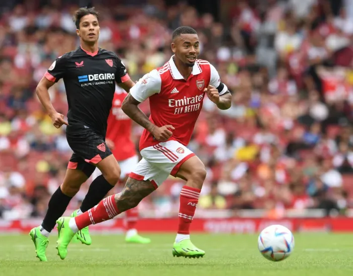 Framed Print : Gabriel Jesus Stars: Arsenal Takes on Sevilla in Emirates Cup Showdown