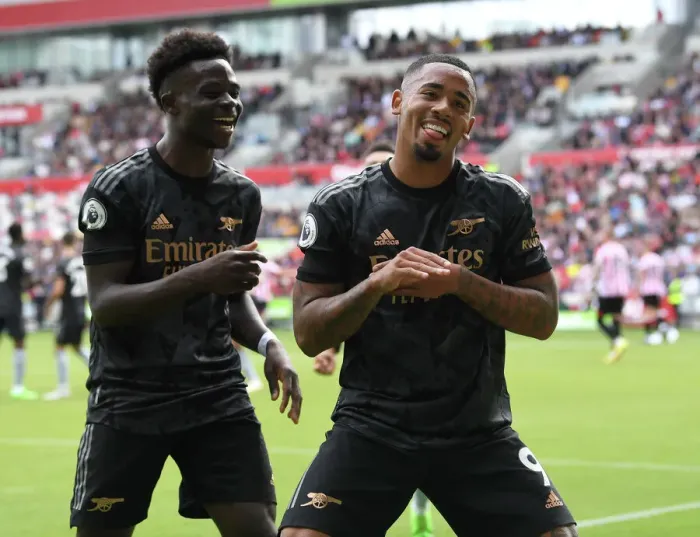 Framed Print : Gabriel Jesus Strikes: Arsenal Claims Victory over Brentford in Premier League 2022-23