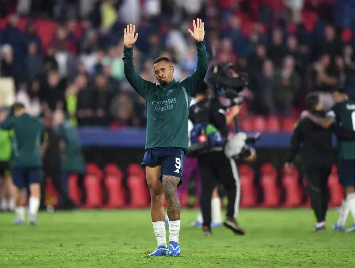 Framed Print : Gabriel Jesus's Goal Secures Arsenal's Victory Over Sevilla in Champions League Group Stage