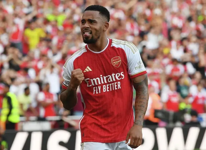 Framed Print : Gabriel Jesus's Hat-Trick: Arsenal's Thrilling Victory Over Manchester United (2023-24) Framed Print : Gabriel Jesus's Hat-Trick: Arsenal's Thrilling Victory Over Manchester United (2023-24)