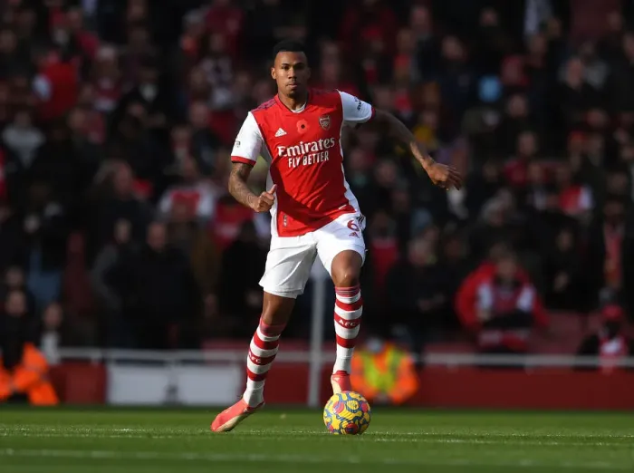 Framed Print : Gabriel Magalhaes in Action: Arsenal vs. Watford (2021-22) - Emirates Stadium Framed Print : Gabriel Magalhaes in Action: Arsenal vs. Watford (2021-22) - Emirates Stadium