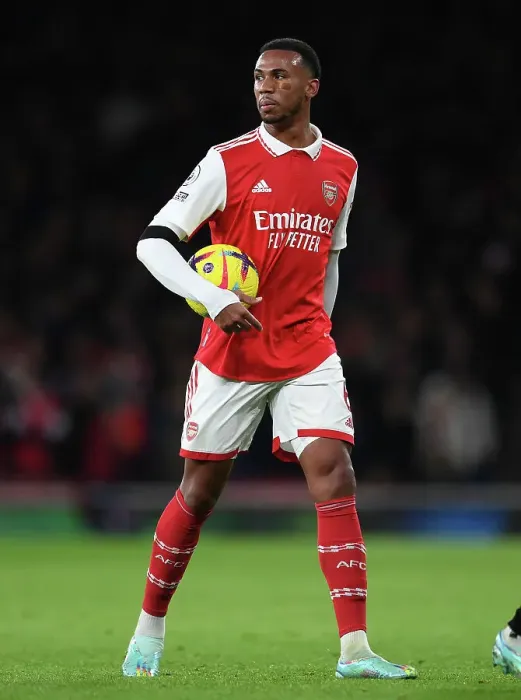 Framed Print : Gabriel Magalhaes in Action: Arsenal vs. West Ham United (2022-23) Framed Print : Gabriel Magalhaes in Action: Arsenal vs. West Ham United (2022-23)